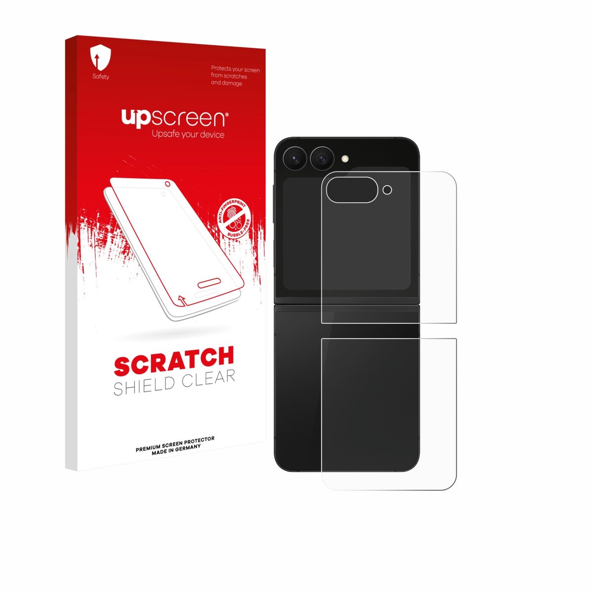upscreen - Screenprotector voor Samsung Galaxy Z Flip 7 FE (Achterkant) - Folie Beschermfolie transparant