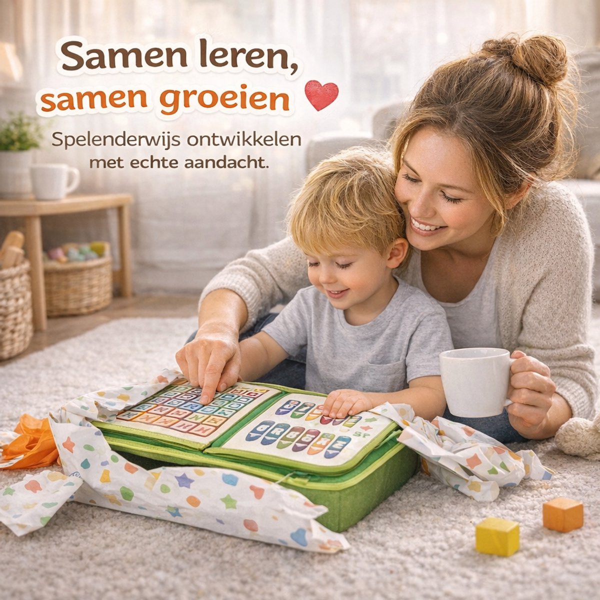 Montessori Activiteiten Boek - Nederlands - Busy Board - Perfect voor op Vakantie - 8-pagina's - Klok lezen - Activiteitenboek - Educatief Speelgoed - Dieren Groen - Leeftijd 2 - 4 Jaar — afbeelding 6
