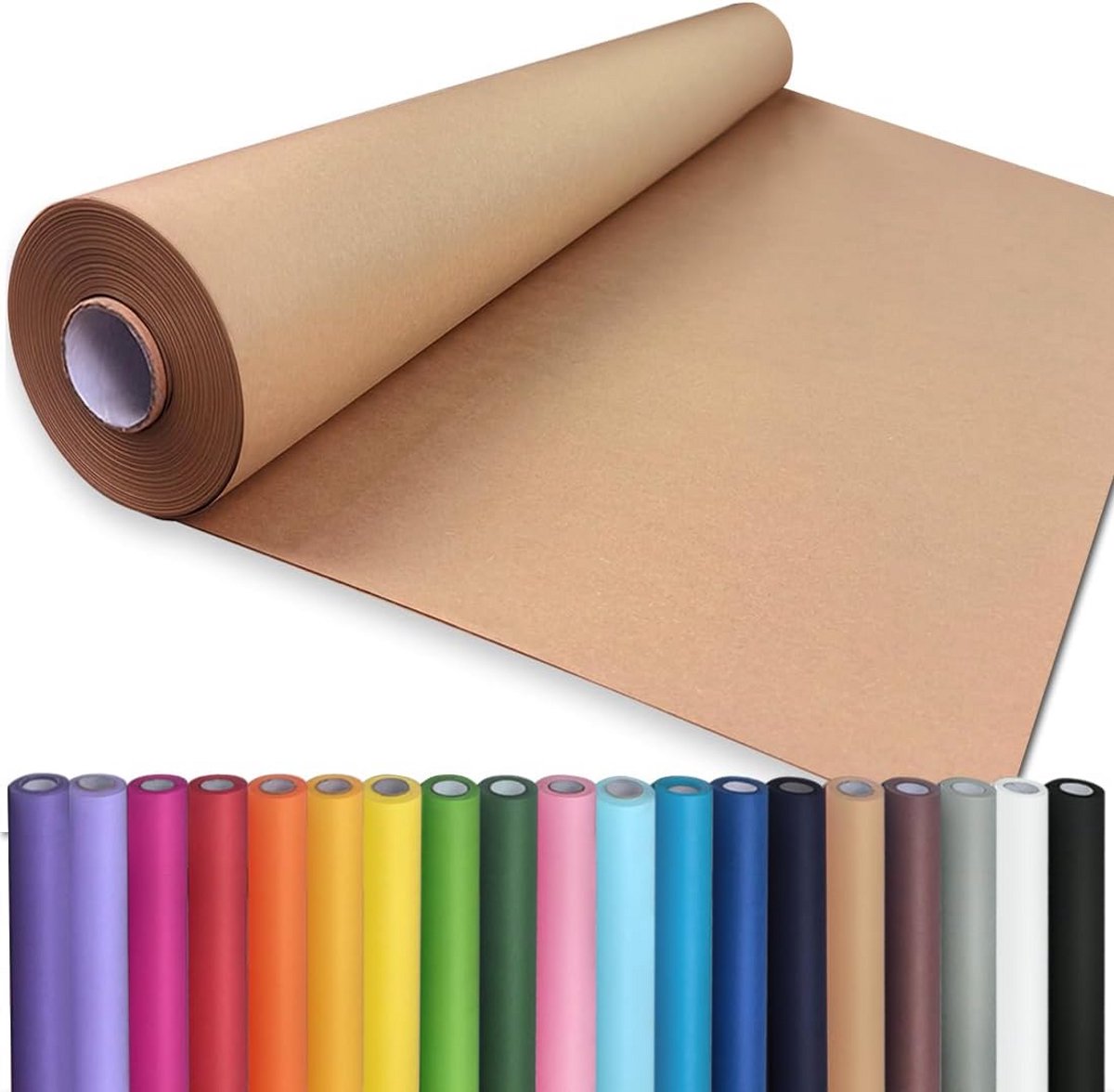 Grote Bruine Kraftpapier Rol voor Knutselen en Inpakken - 120 cm x 305 cm
