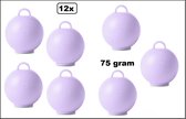 12x Ballon gewicht Kettlebell lila - 75 gram - Tafeldecoratie thema feest ballon party festival