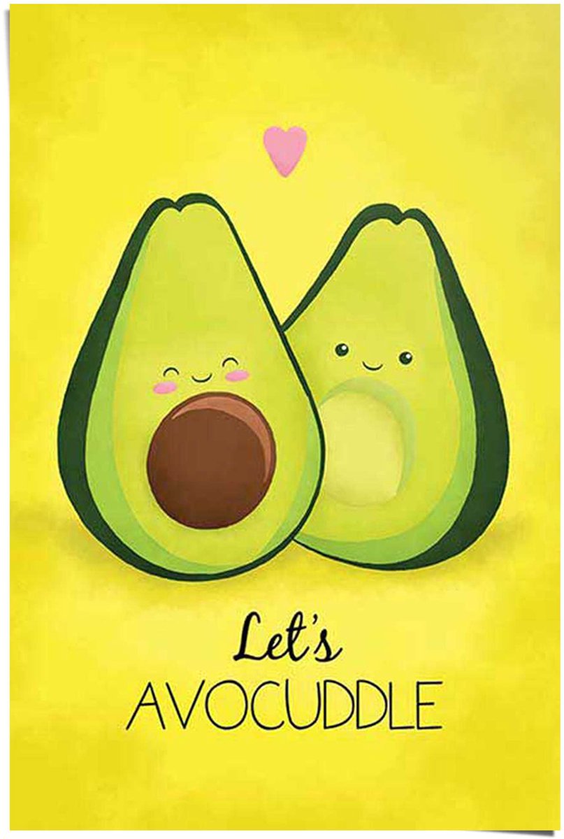 REINDERS Poster Avocado - 91,5 x 61 - Papier - REINDERS geel