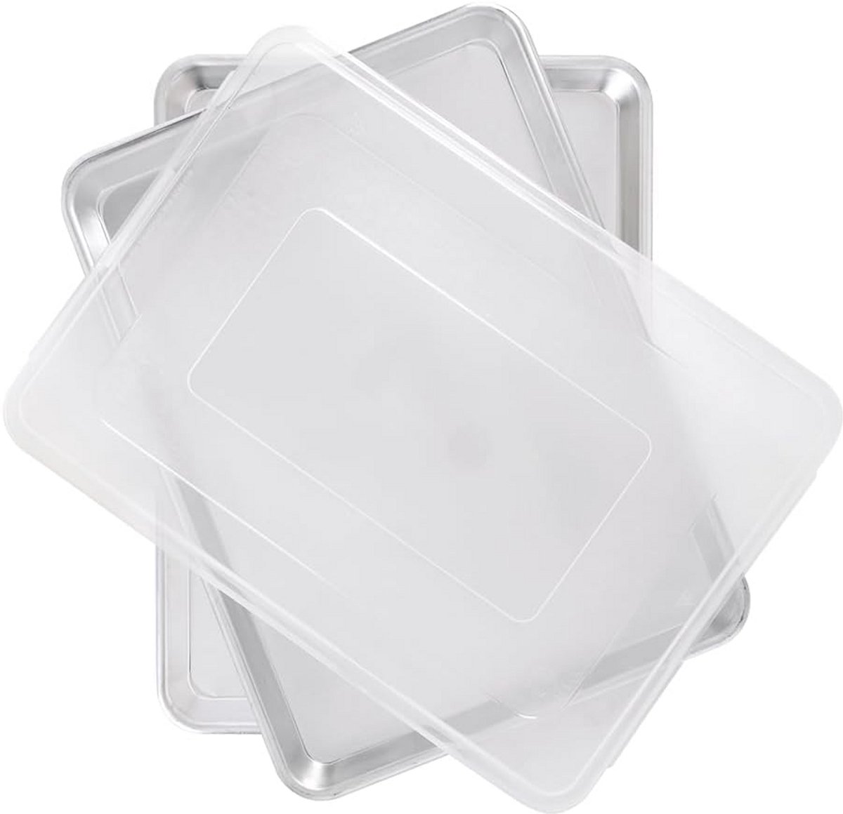 Set van 3 Bakplaten met Deksel voor Ovengebruik