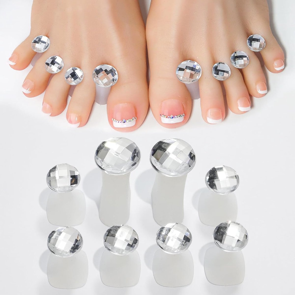 8 Stuks Siliconen Teenseparator voor Pedicure en Nagellak