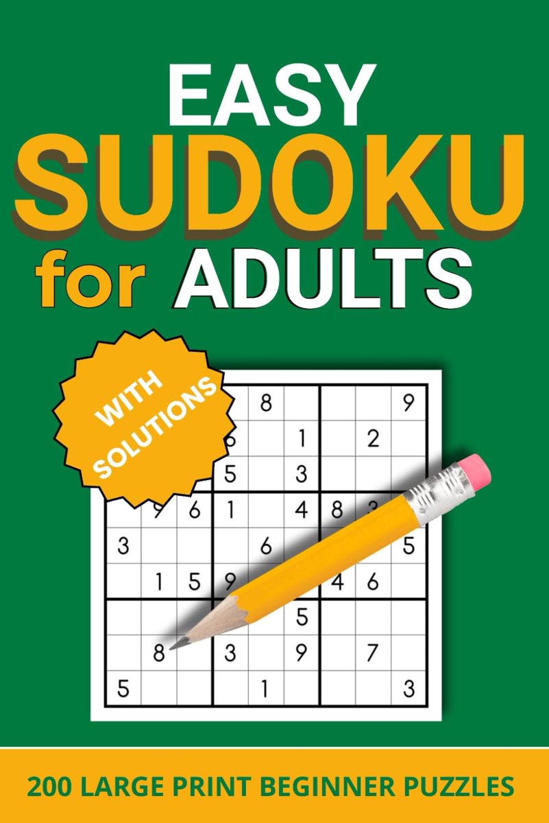 Sudoku Puzzelboek - Hersenkrakers Volwassenen - Ontspanning en Mentale Oefening - 200 Makkelijke Puzzels - 6x9 Inch Formaat