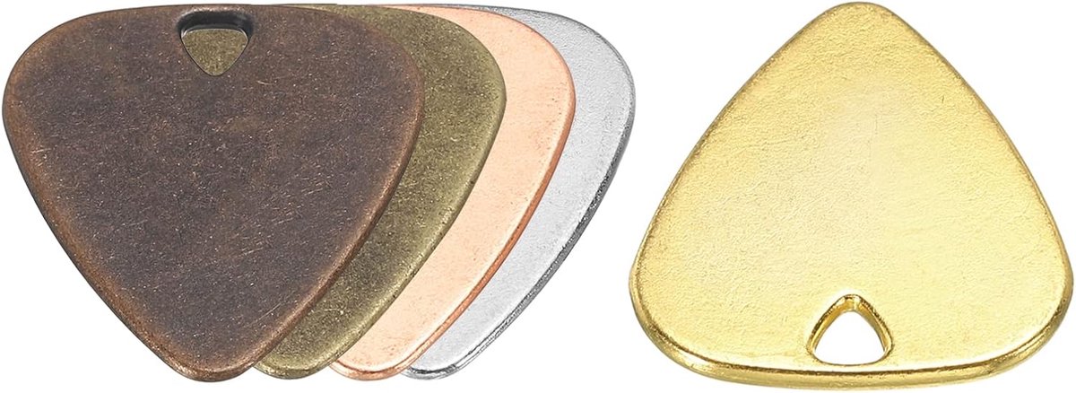 5 Stuks Dunne Metalen Gitaar Plectrums 1.8mm Dikte - Multikleur