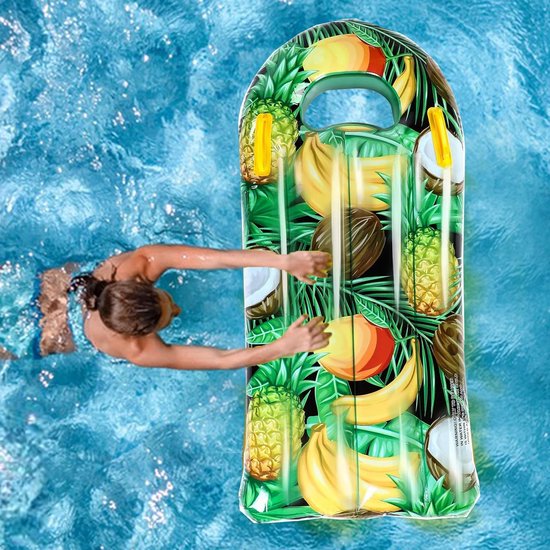 Opblaasbare ligstoel - Zwemband vlot - Ontspannen in water - Hawaii fruit design - 105 x 45 cm — afbeelding 5