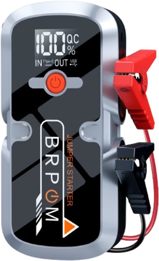 BRPOM 12V Jumpstarter – 4500A - 21800 mAh - Accubooster & Starthulp met Powerbank 21800 mAh - Jumpstarter voor auto