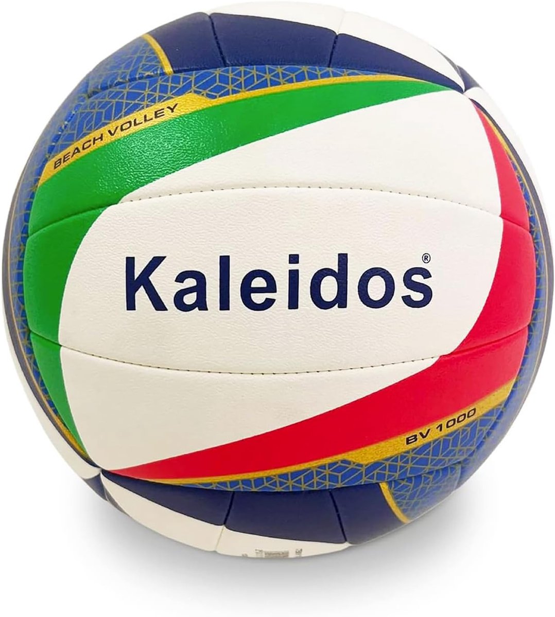 Volleybal - Maat 5 Indoor Outdoor Beach - Soft Touch kunstleer - wit rood groen blauw - 13678