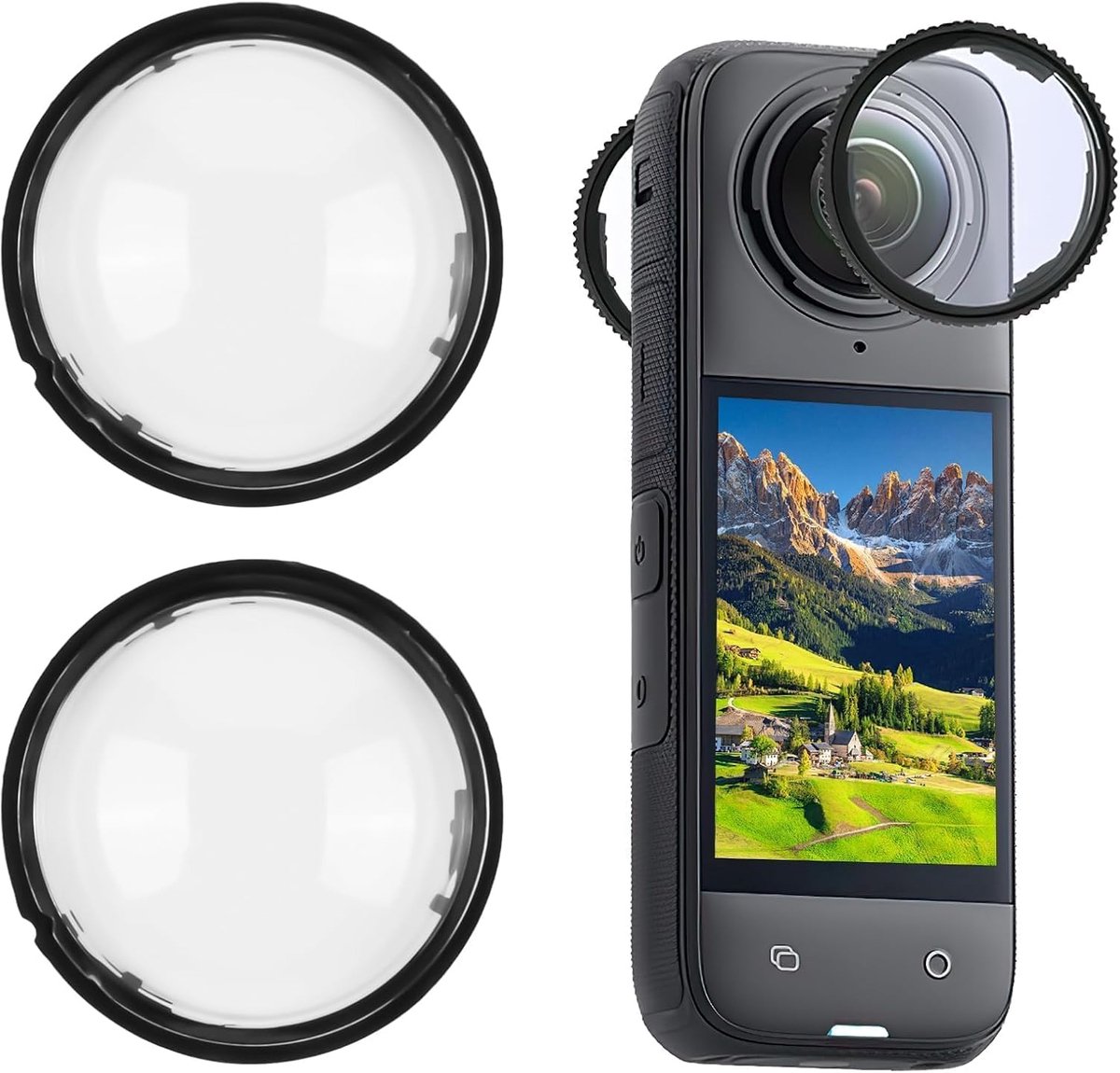 Dubbele Lensbeschermer voor 360° Actiecamera's - Krasbestendig & Waterdicht