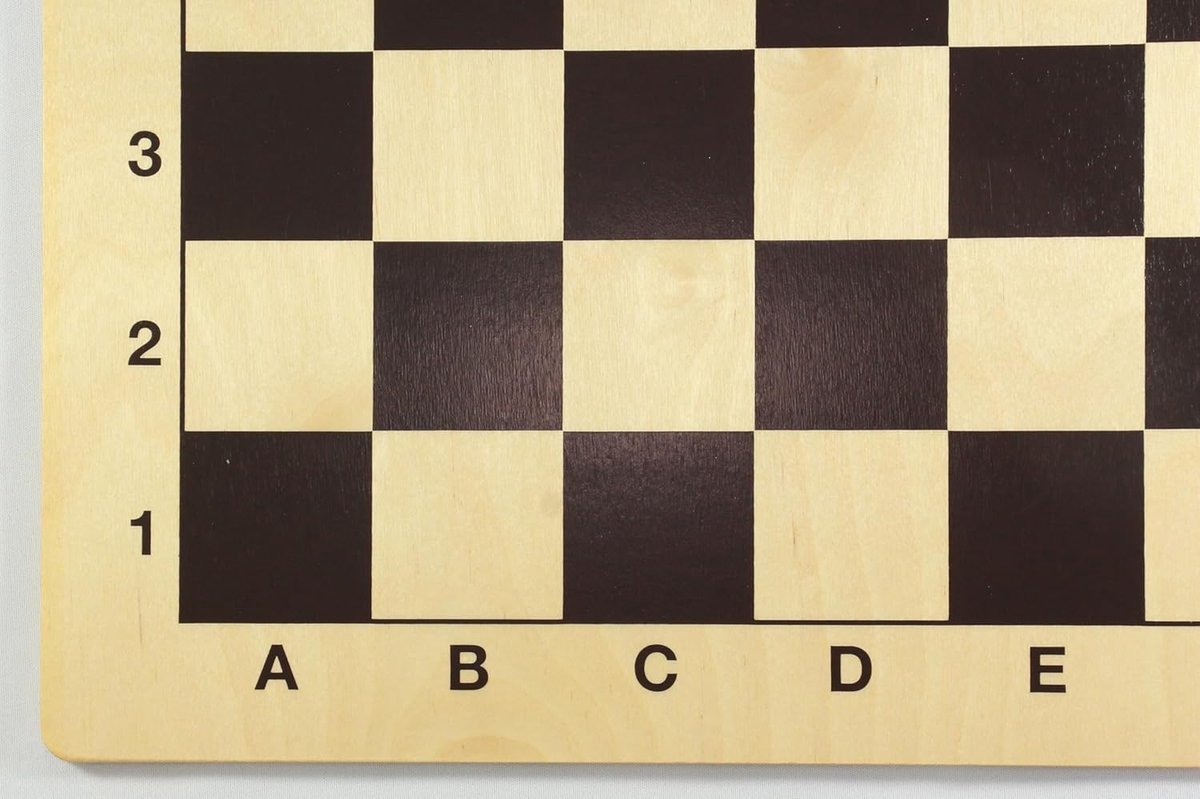Tweezijdig Houten Schaak- en Damspel Bord van Berk - 41mm Velden