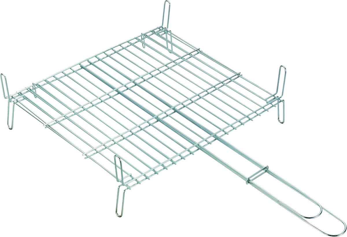 Dubbel Kookrooster - Grillplaat - Barbecue Accessoire - Stevig Staal - 35x40cm