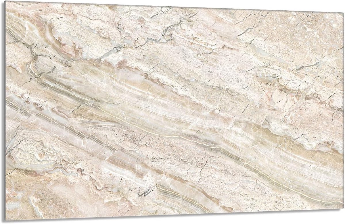 Universele Glazen Kookplaat Afdekplaat/Snijplank - Hittebestendig en Decoratief (80x52 cm)