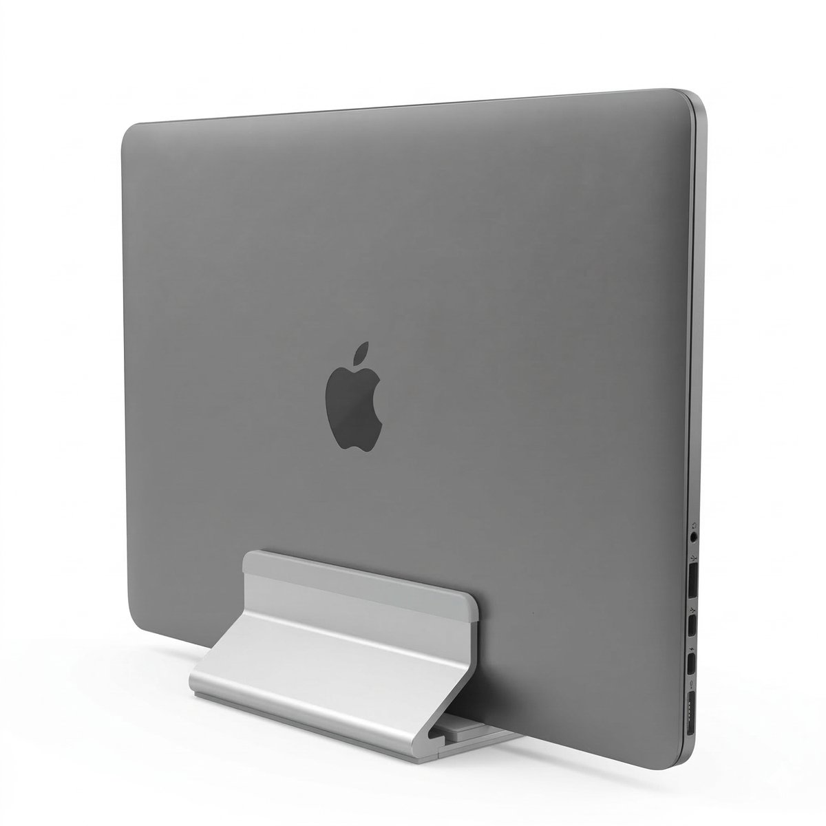 Mastersøn Verticale Laptop Standaard - Verstelbaar - Aluminium - Ruimtebesparend - Grijs
