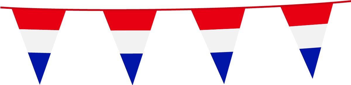 6x Vlaggenlijn Nederland 10 Meter - Holland Voetbal EK WK Landen Feest Versiering Decoratie