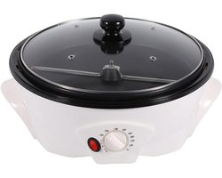 Elektrische Koffiebrander - Thuis Branden - Verse Koffie Maken - Grote Capaciteit 1500g - 34cm Breed - Zwart
