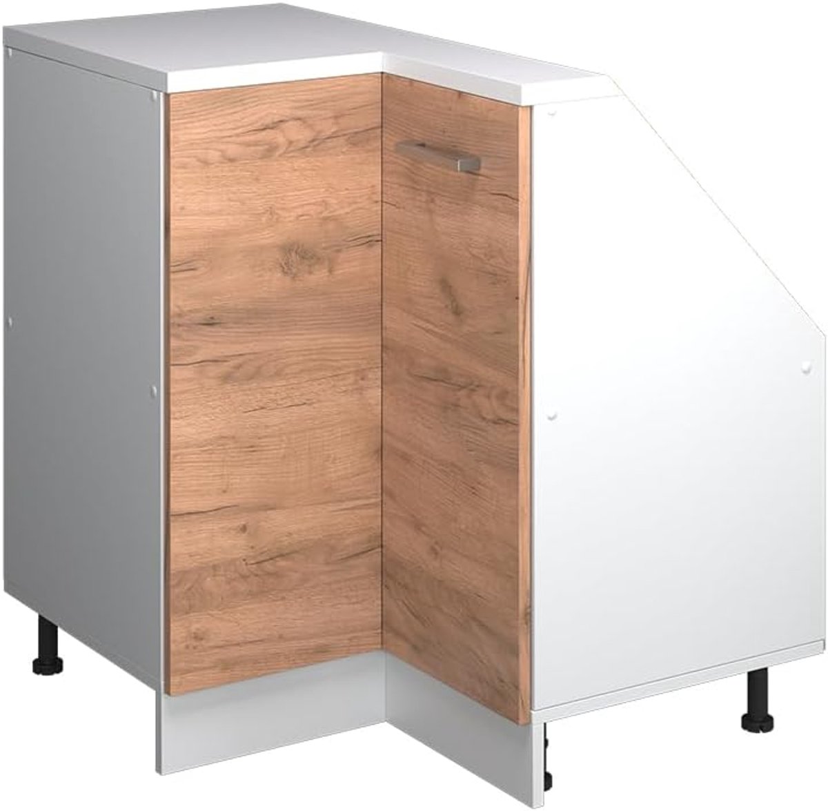 Kast schuine wand - Hoekkast opbergkast - Ruimte benutten - Geschikt voor schuine daken - 75.6 x 81.6 cm