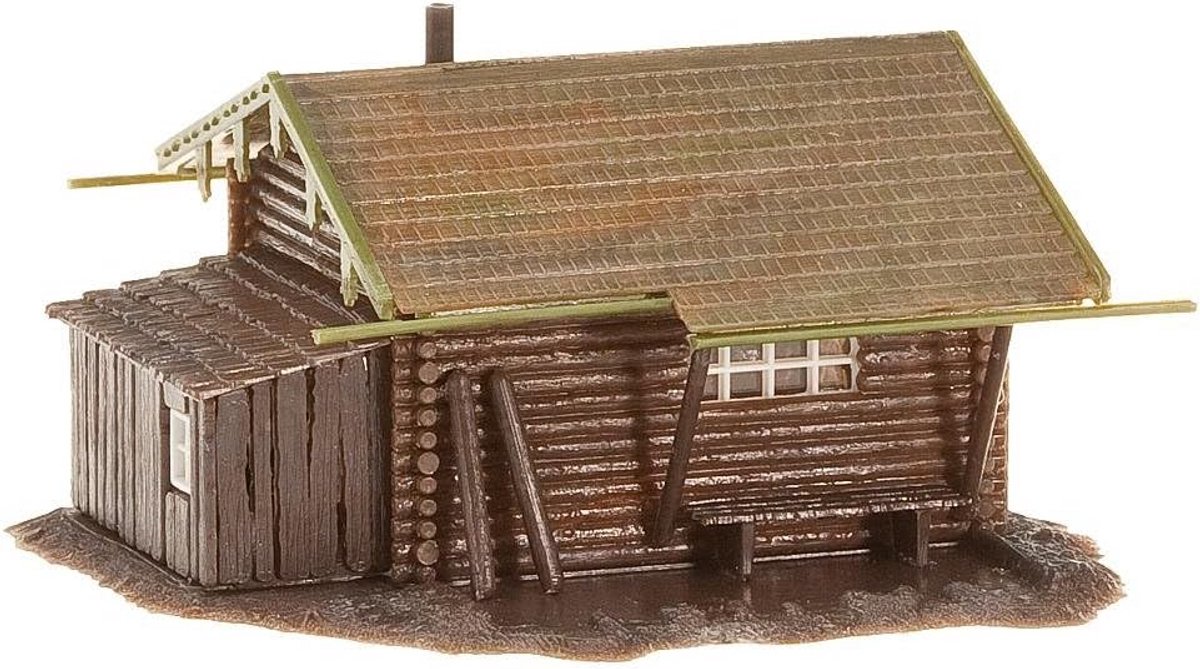 Model Bouwhuis - Houten Schuur - Modelbouw - Gedetailleerd Ontwerp - 8.3x7.8x4cm - Multicolor