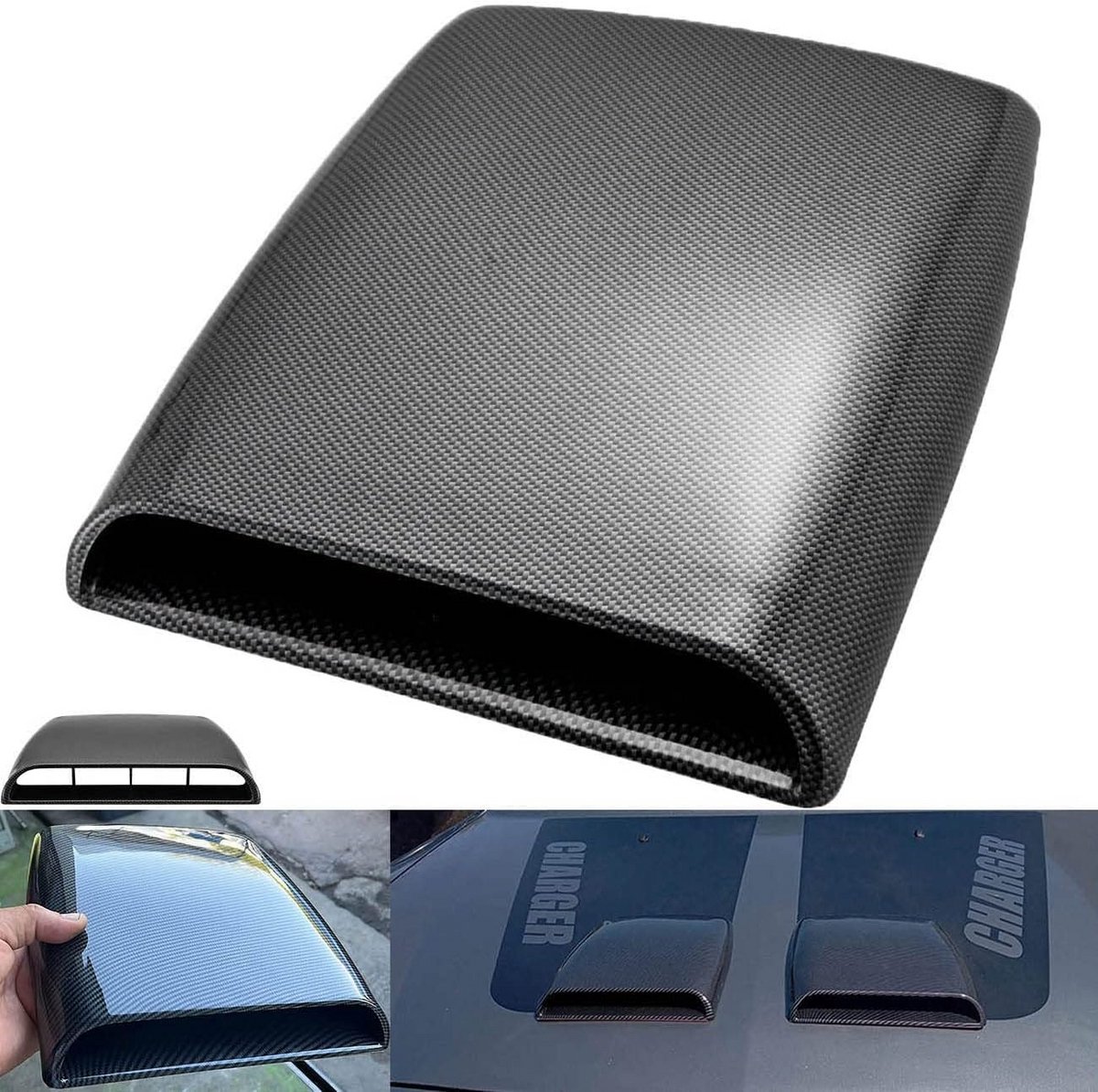 Universele Decoratieve Auto Luchtstroom Vent Cover Koolstofvezel Stijl