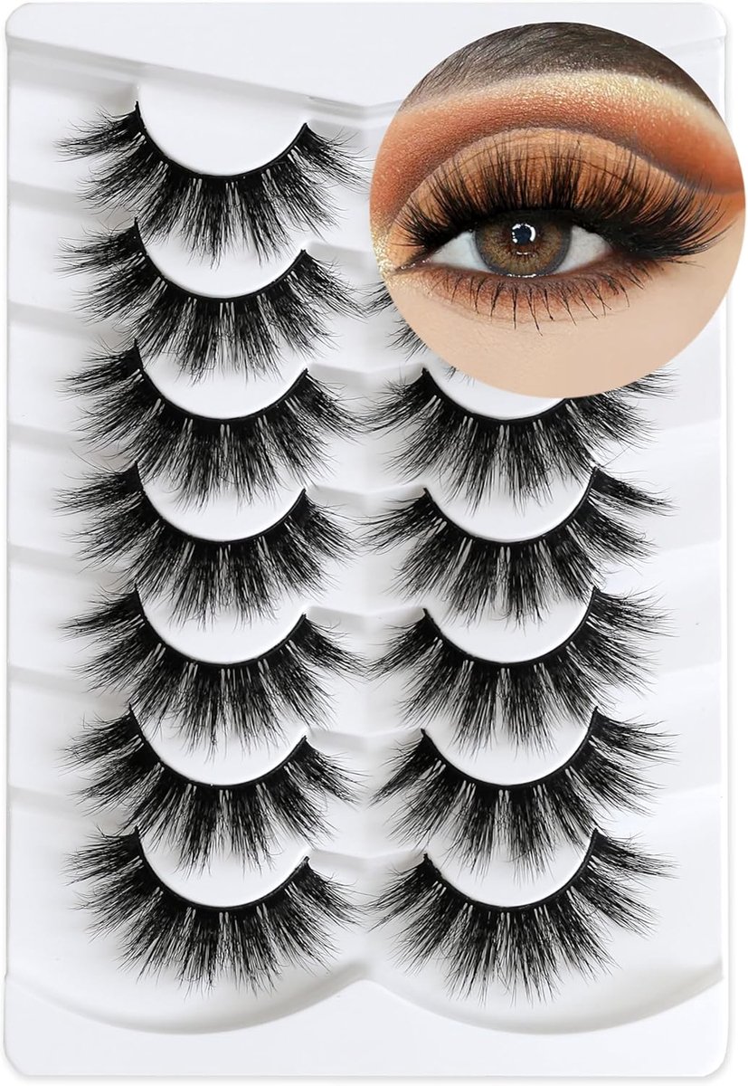 10 Paar Wispy Cat Eye Nepwimpers - Natuurlijk & Pluizig Effect - Herbruikbare Wimpers