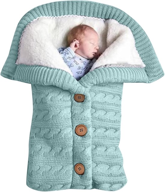 Extra Warme Voetenzak voor Kinderwagen en Draagzak - Baby Slaapzak met Sherpa Voering (0-6 Maanden) van Merkloos — afbeelding 3