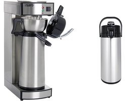 Professioneel Thermos Koffiezetapparaat met Mandfilter en Serveerkan (2.2 Liter)