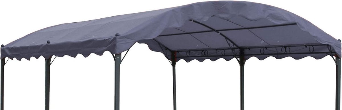 Vervangend dak voor boogpergola 3x4 meter waterafstotend grijs