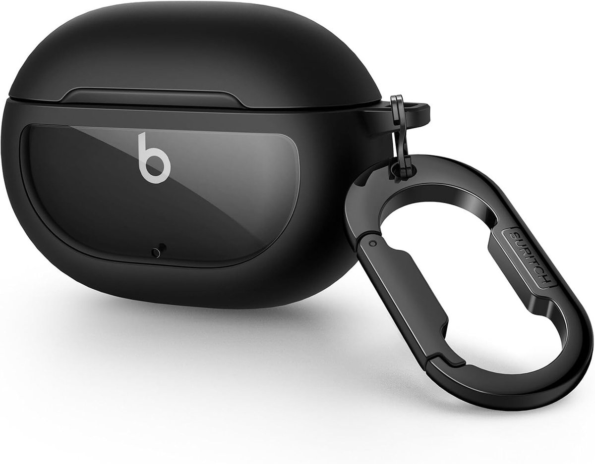 Transparante Beschermhoes voor Beats Studio Buds en Buds + met Karabijnhaak