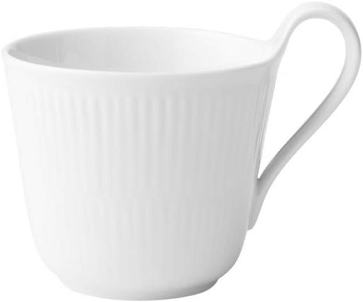 Witte Mok met Hoog Handvat van Porselein 33cl - Tijdloos Design