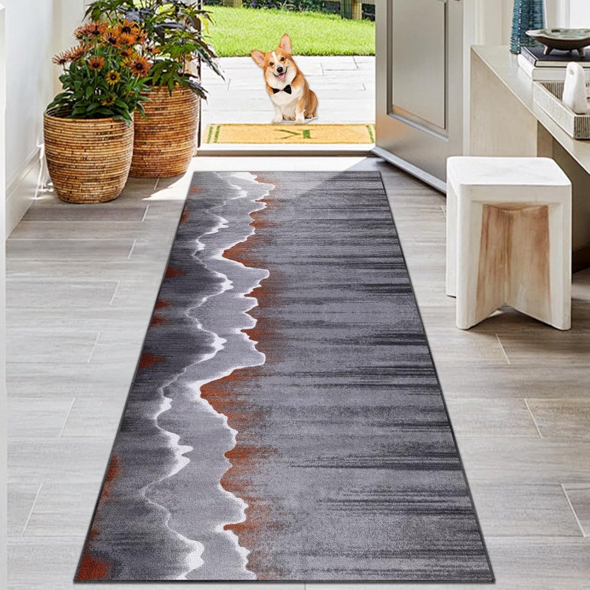 Tapijtloper Gang - Vloerkleed Hal - Antislip Keuken - Extra Lang Wasbaar - 50 x 250 cm - J