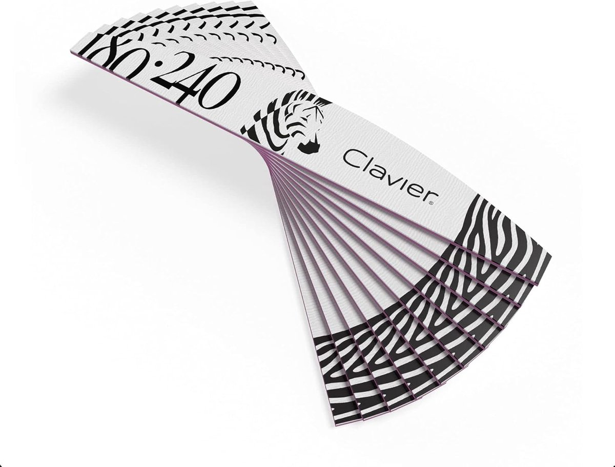 10x Professionele Nagelvijlen Set 100/180 Grit - Voor Gellak, Acryl & Natuurlijke Nagels