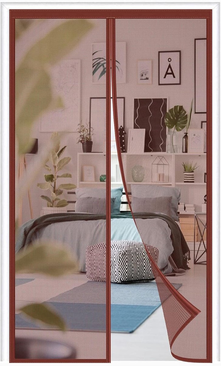 Magnetisch Hordeur XL 110x180cm - Vliegenhor voor Binnendeur - Automatisch Sluitend