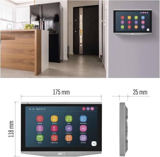 Smart Home Deurintercom Monitor met Wifi en Full HD Camera Functionaliteit van Merkloos — afbeelding 2