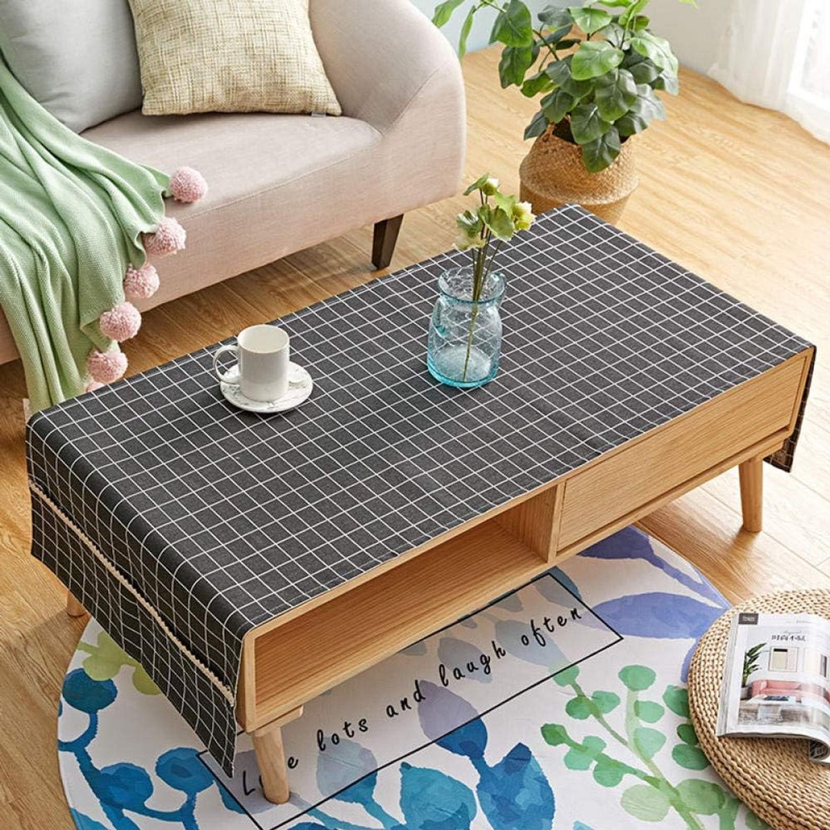 Waterdicht Rechthoekig Tafelkleed Vinyl voor Woonkamer en Koffietafel