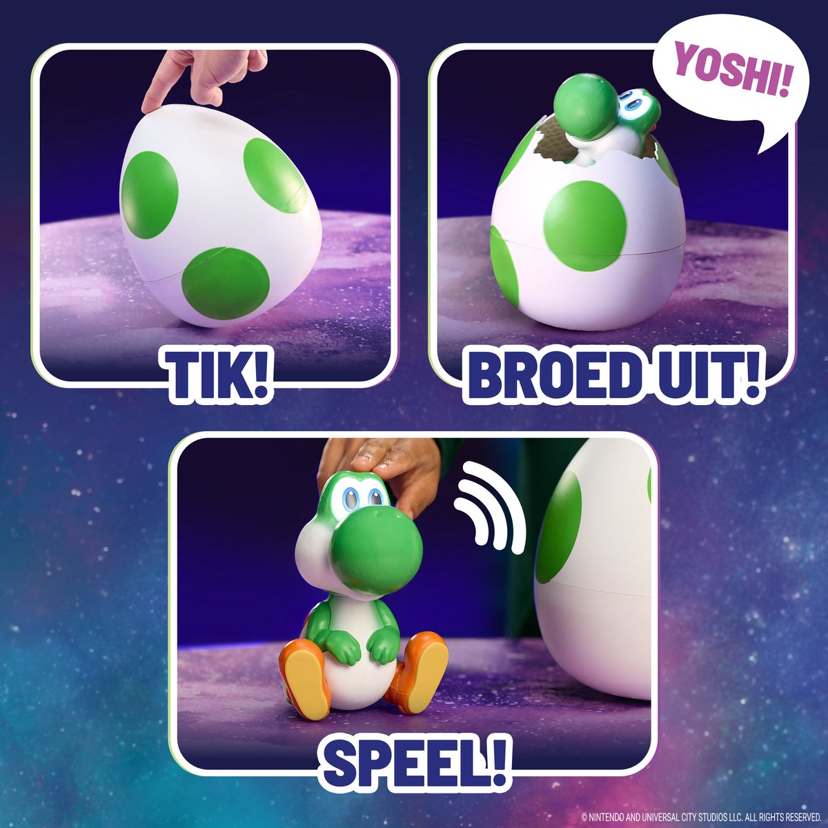Super Mario Galaxy Movie - Nintendo - The Super Mario Galaxy Movie - Interactief Yoshi Ei - Speelfiguur — afbeelding 3