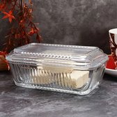 Plat à beurre en verre Pasabahce avec couvercle - 1 pièce