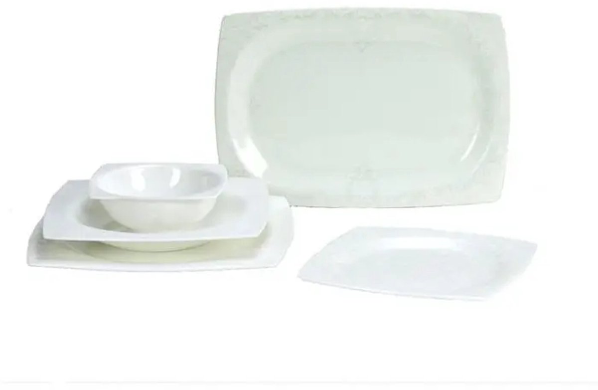 Bricard - serviesset - Cannes - 25-delig - porselein - wit - compleet set