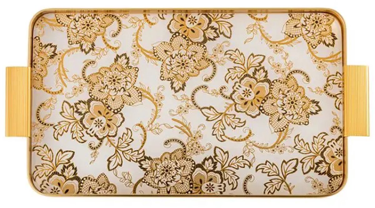 Fugurato presentatiebord 104 – 40,2x24,2x3,6 cm – goud – glas metaal