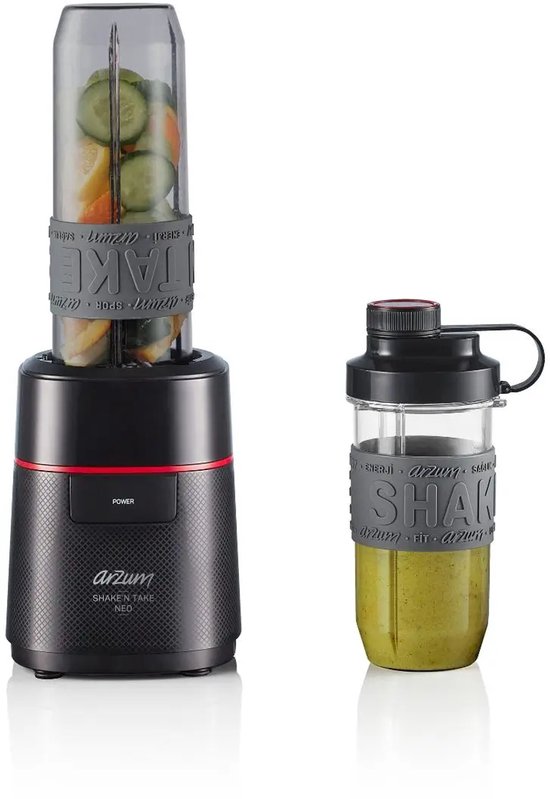 Arzum Shake 'n Take Neo Blender AR1147-0100 | Zwart - Mini blender - 500W