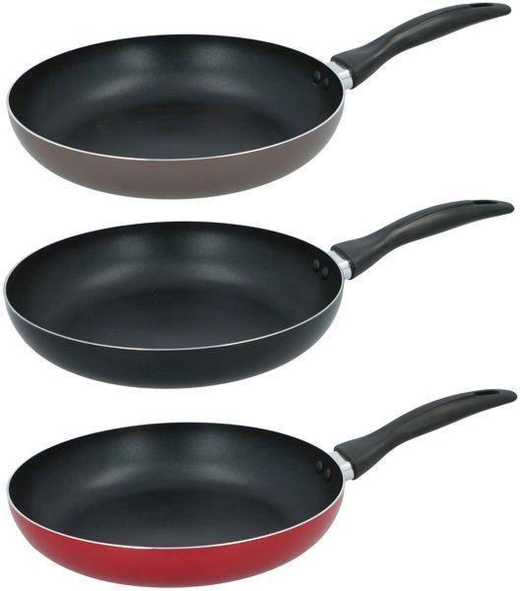 Alpina - Braadpan - Chef de Luxe - 28 cm - Aluminium - Antikleef - Zwart/Rood/Grijs