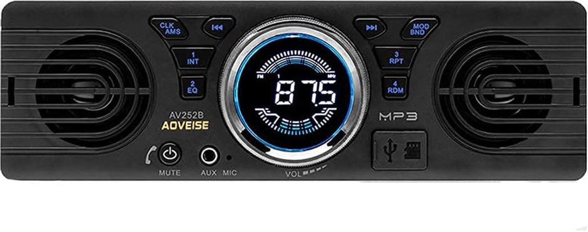 12V Auto MP3 Speler met Bluetooth, USB, SD Kaart en Ingebouwde Speakers