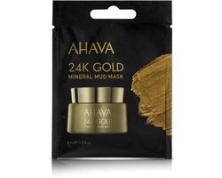 AHAVA 24KGoud Mineraal moddermasker - Hydrateert en voedt de huid - Bevat hyaluronzuur - VEGAN - Alcohol- en parabenenvrij - 6ml