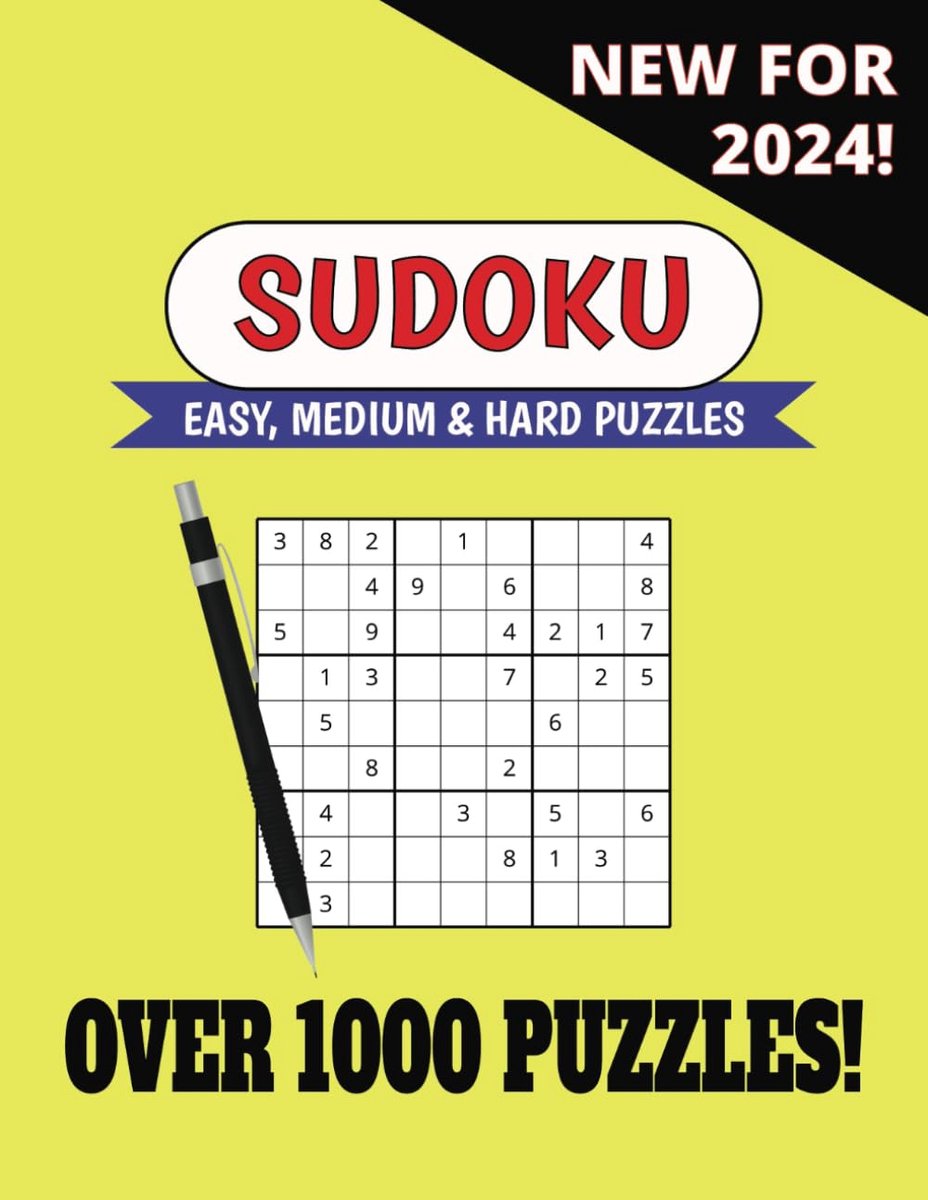 Sudoku Puzzelboek - Hersenkrakers - Dagelijkse Uitdaging - Meer Dan 1000 Puzzels - 21.6 x 27.9 cm