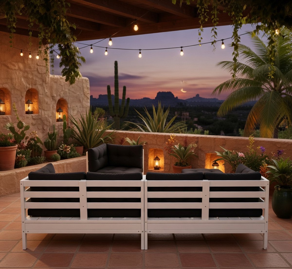 Modulaire Tuinmeubelset 9-delig met Kussens - Hoekbank voor Terras en Tuin - Massief Grenenhout en Grijs Antraciet - Duurzame, Comfortabele Tuinset voor Buiten UrbanHome