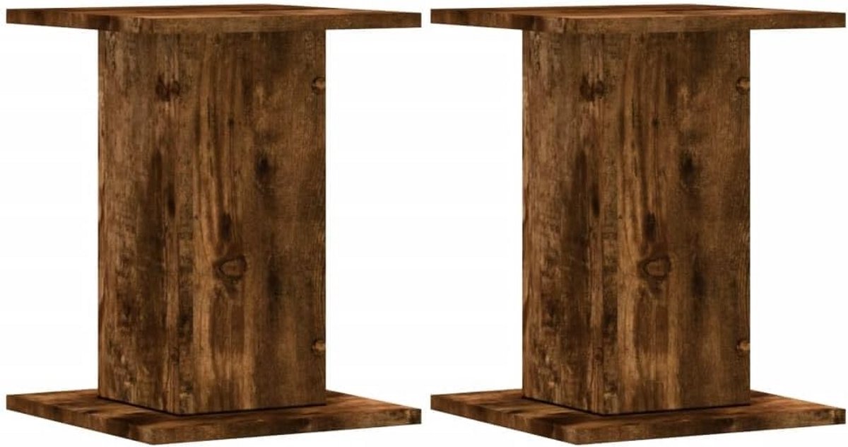 Set van 2 Speaker Stands Hout 30x30x40 cm - Universele Luidspreker Platformen