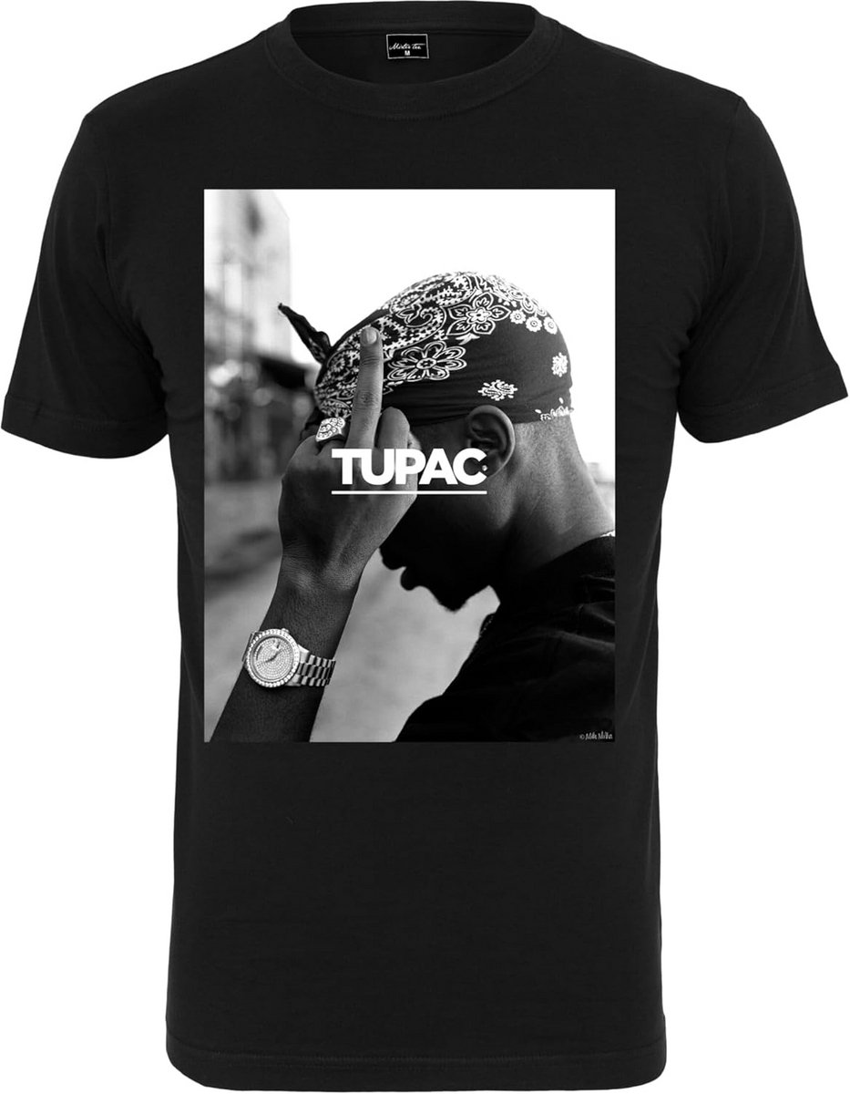 Heren T-Shirt met F uck The World Print - Zwart