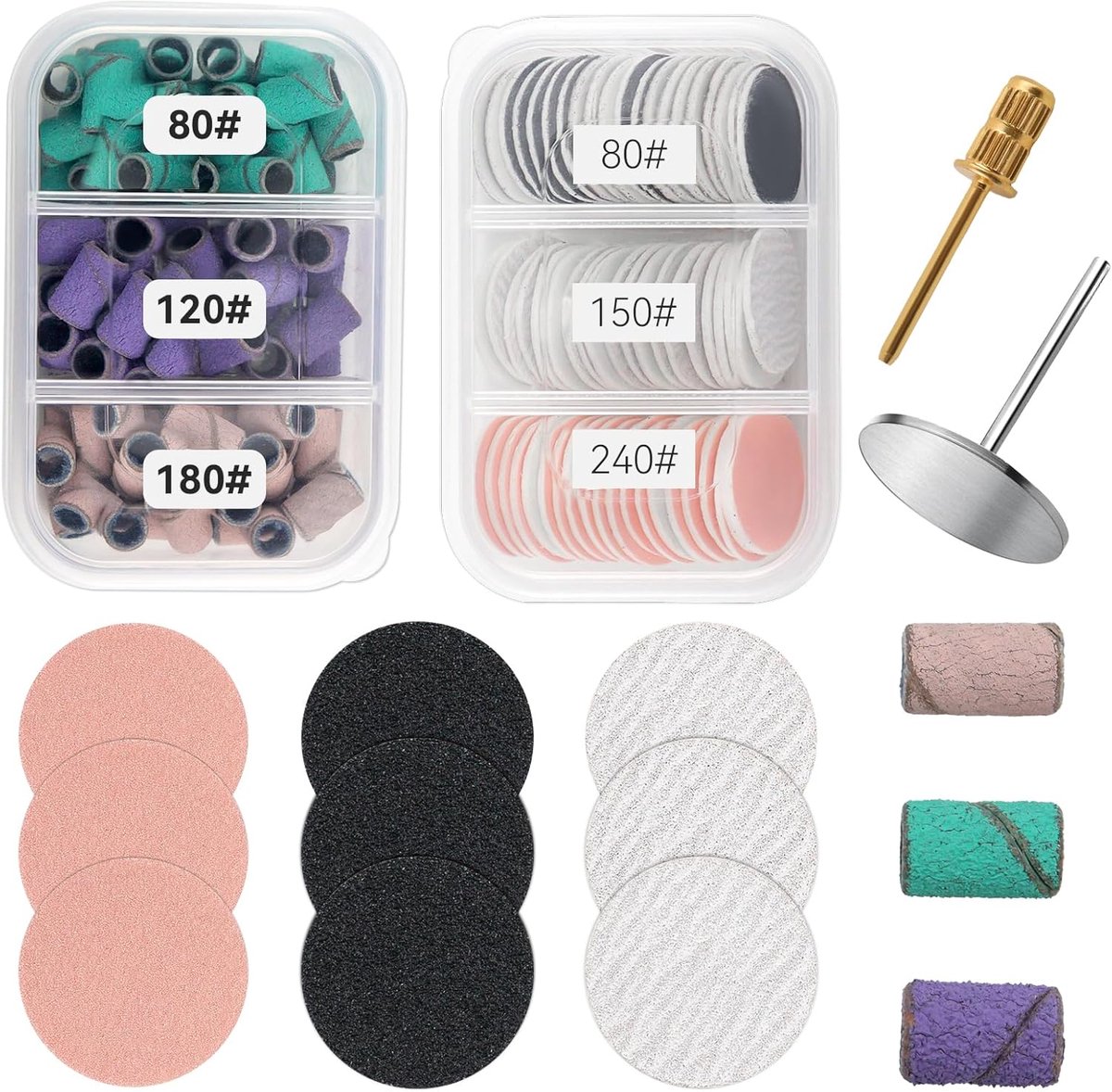 Nagelfrees Opzetstukken en Slijpschijven Set voor Manicure en Pedicure