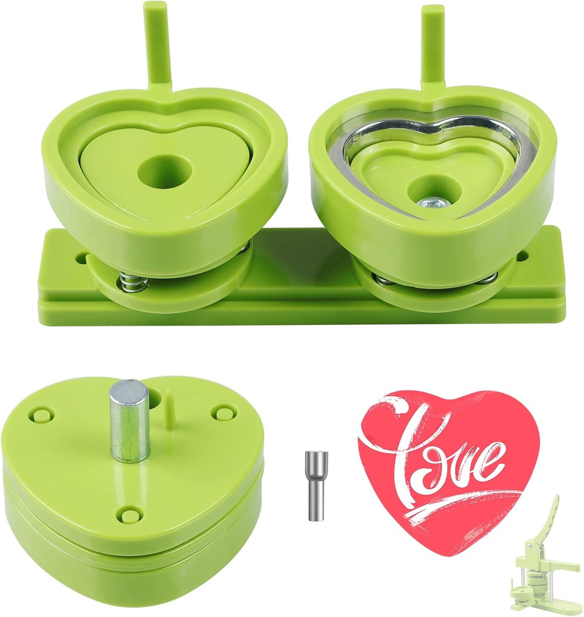 Hartvormige Knopmaker Matrijs - Verwisselbare Vorm voor Pin Badges en Knoppers