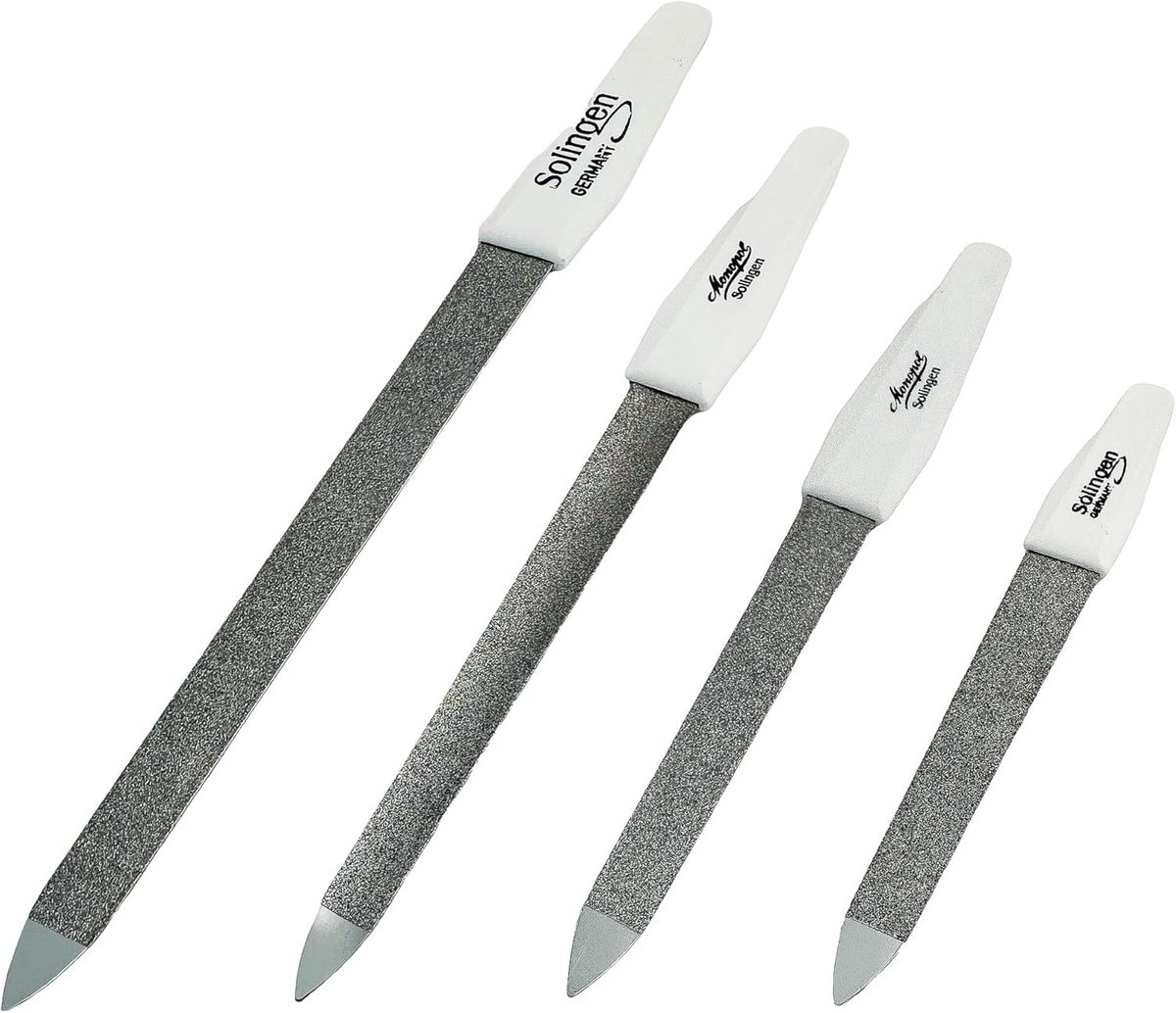 Nagelvijlset 4-delig met Saffiercoating voor Manicure en Pedicure