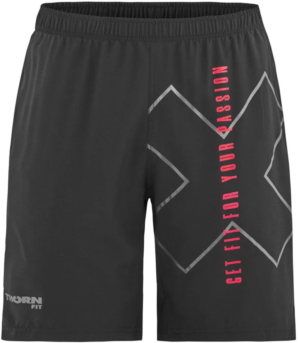 Thorn Fit Short Training Heren Thorn Fit Sport Logo Zwart - Maat 2XL