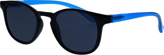 Kinderzonnebril UV400 voor Jongens en Meisjes 6+ - Zwart met Blauwe of Roze Accentrand — afbeelding 3